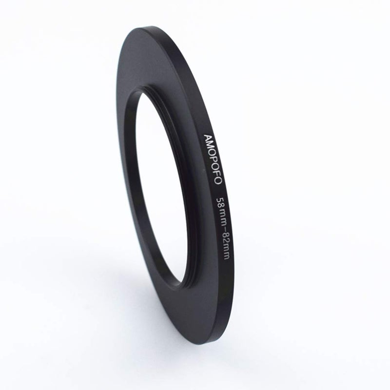 Amopofo 58-82mm Metal Ring/58mm to 82mm Step-Up Ring for Filters,Made of CNC Machined Space Aluminum with Matte Black Electroplated Finish,Compatible with All 58mm Camera Lenses & 82mm Accessories - Image 2